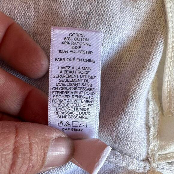 Womens Sweater Size Small Gray Layered Attached Undershirt Preppy Modest Classic - Picture 8 of 8